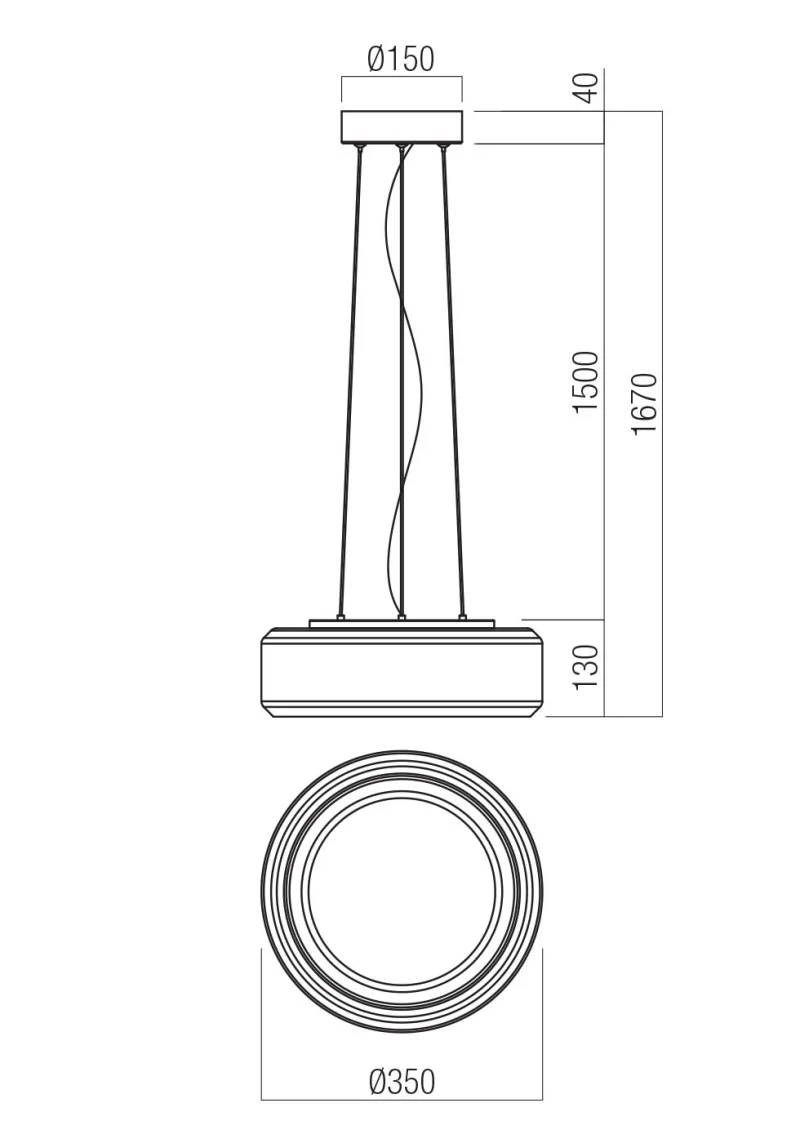 Solera 01-3591 – REDO LED pendant in matt black, 24W, 3000K, IP20