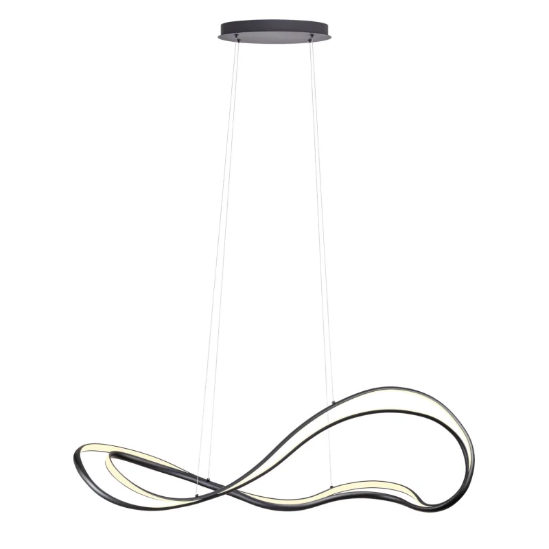 LED Pendants & Chandeliers Tempest 01-3599 – REDO LED pendant in matt black, 58W, 3000K, IP20
