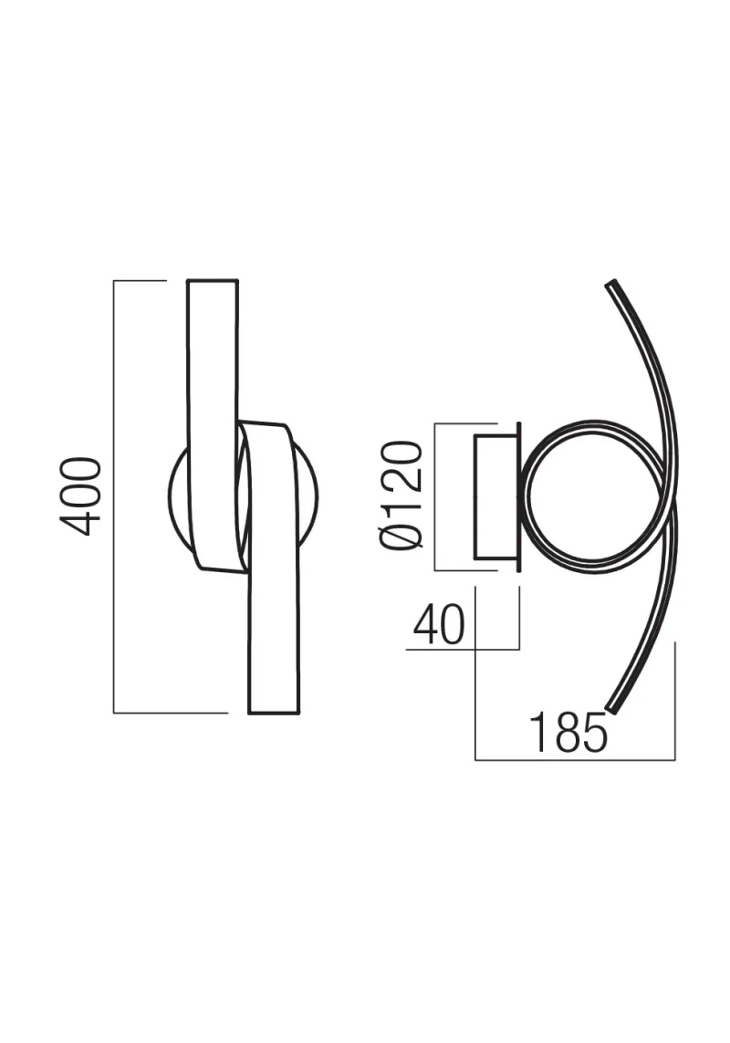 Impuls 01-3611 – REDO LED аплик в матово черен, 11W, 3000K, IP20
