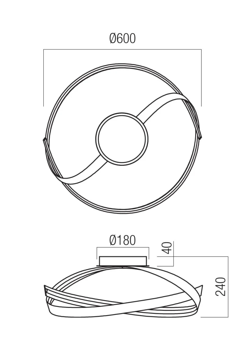 Impuls 01-3612 – REDO LED плафон в матово бял, 34W, 3000K, IP20