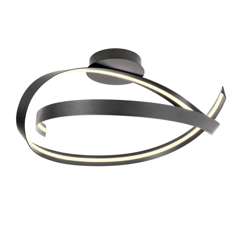 LED плафони Impuls 01-3614 – REDO LED плафон в матово черен, 34W, 3000K, IP20