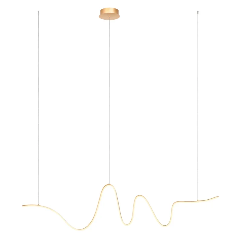 LED Pendants & Chandeliers Impuls 01-3619 – REDO LED pendant in matt gold, 34W, 3000K, IP20