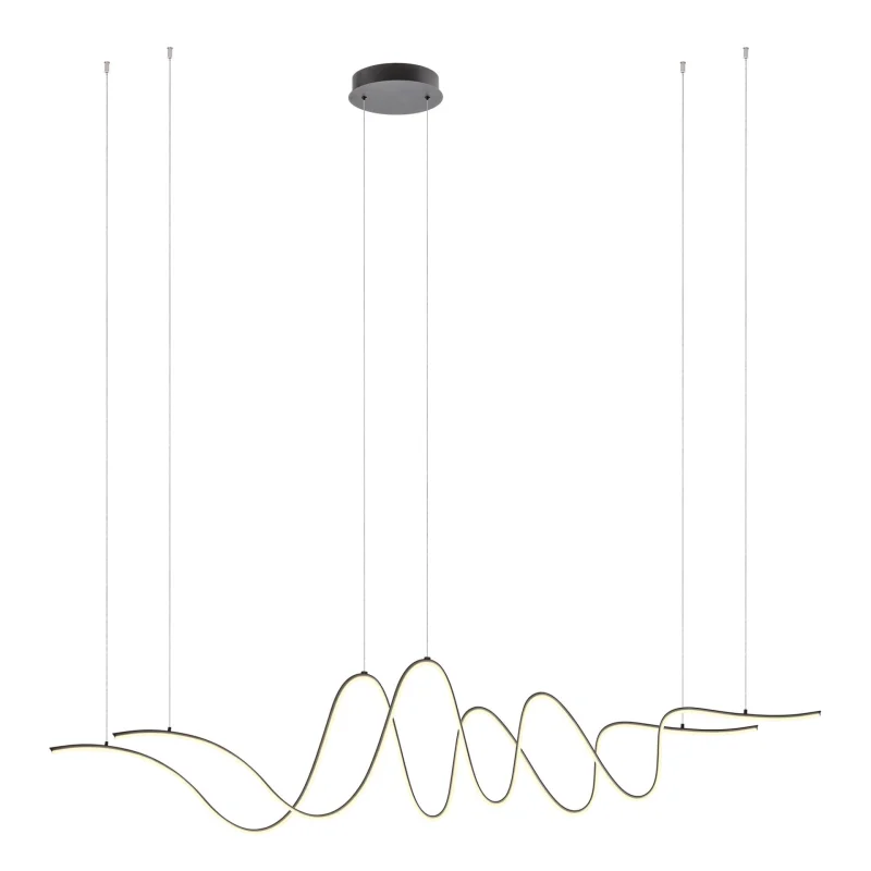 LED Pendants & Chandeliers Impuls 01-3623 – REDO LED pendant in matt black, 68W, 3000K, IP20