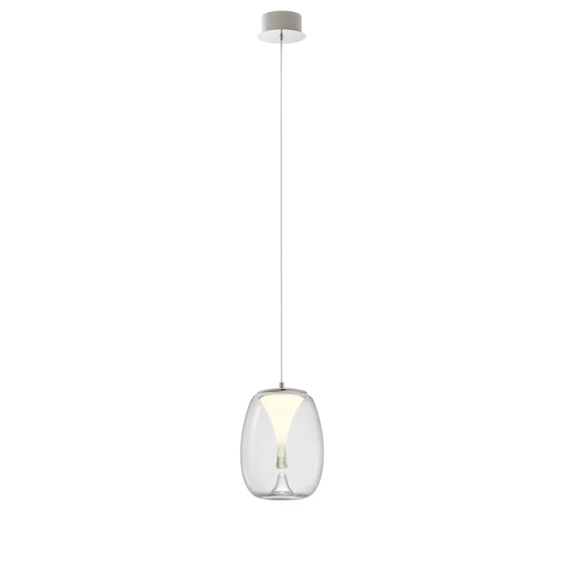 LED пендели и полилеи Drop 01-3627 – REDO LED пендел в хром, 8W, 3000K, IP20