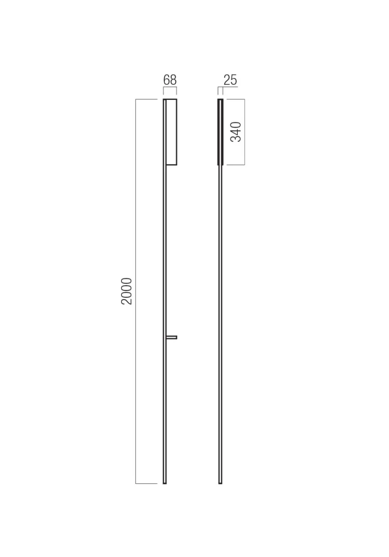 Twig 01-3710 – REDO LED wall light in matt black, 27W, 3000K, IP20