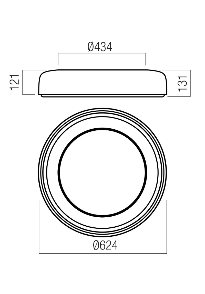 Dip 01-3724 – REDO LED плафон в черен, 40W, 2700K, IP20