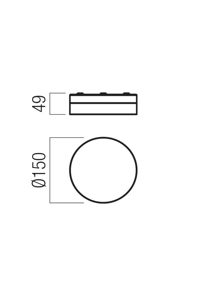 Frisbi 01-3726 – REDO LED downlight for outdoor mounting for bathroom in chrome, 8W, 4000K, IP44