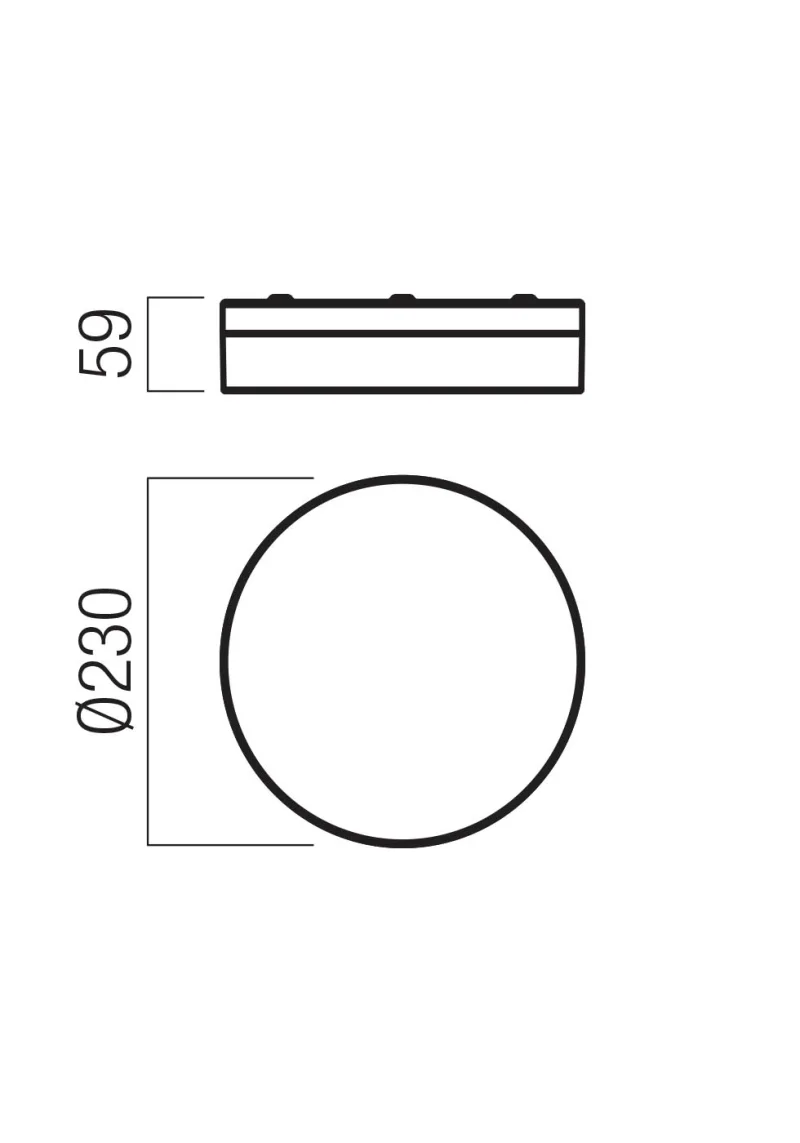 Frisbi 01-3727 – REDO LED ceiling light for bathroom in chrome, 12W, 3000K, IP44