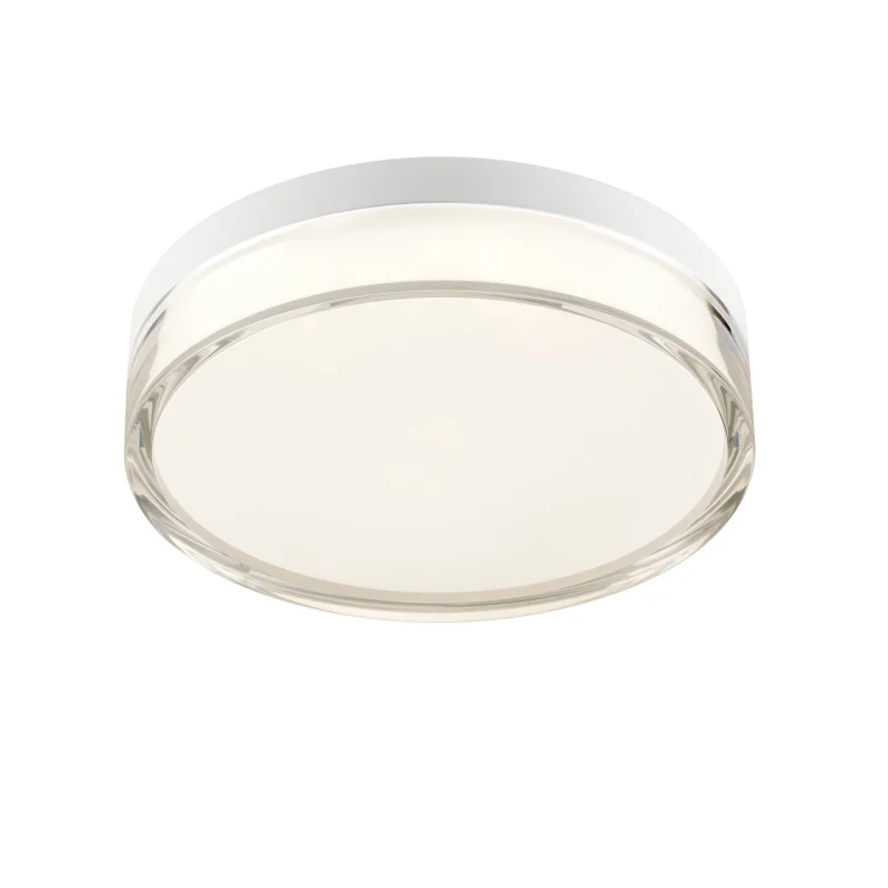 Bathroom Lighting Frisbi 01-3731 – REDO LED ceiling light for bathroom in matt white, 12W, 3000K, IP44