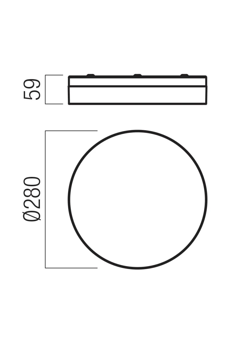 Frisbi 01-3732 – REDO LED ceiling light for bathroom in matt white, 18W, 3000K, IP44