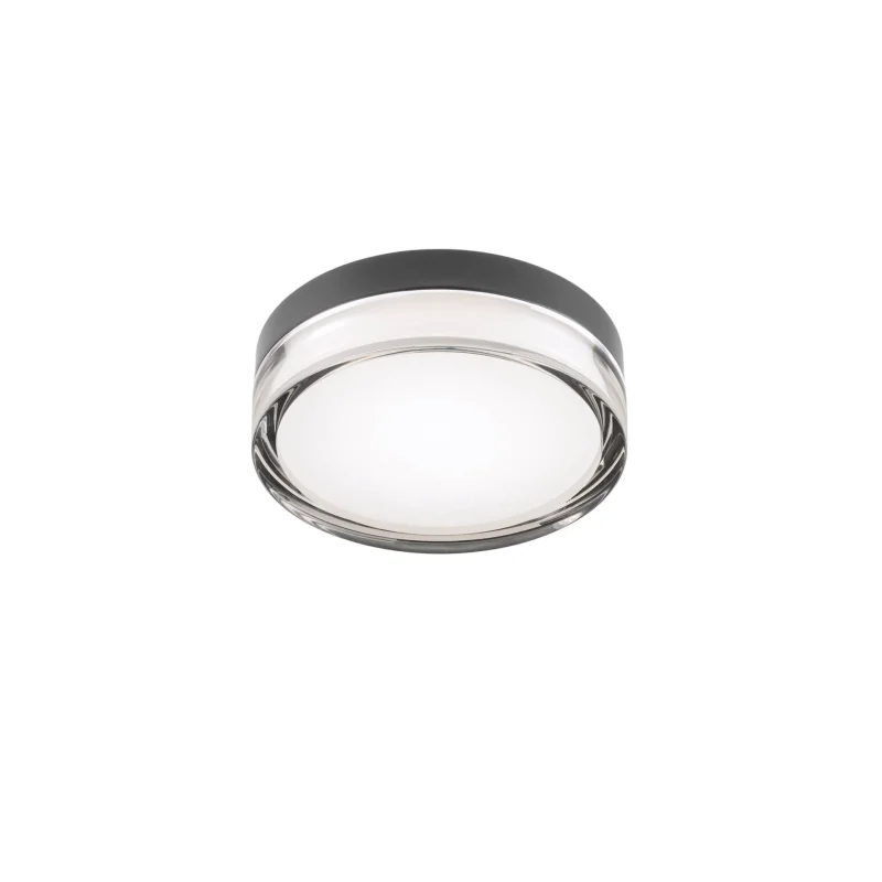 Bathroom Lighting Frisbi 01-3734 – REDO LED downlight for outdoor mounting for bathroom in matt black, 8W, 4000K, IP44
