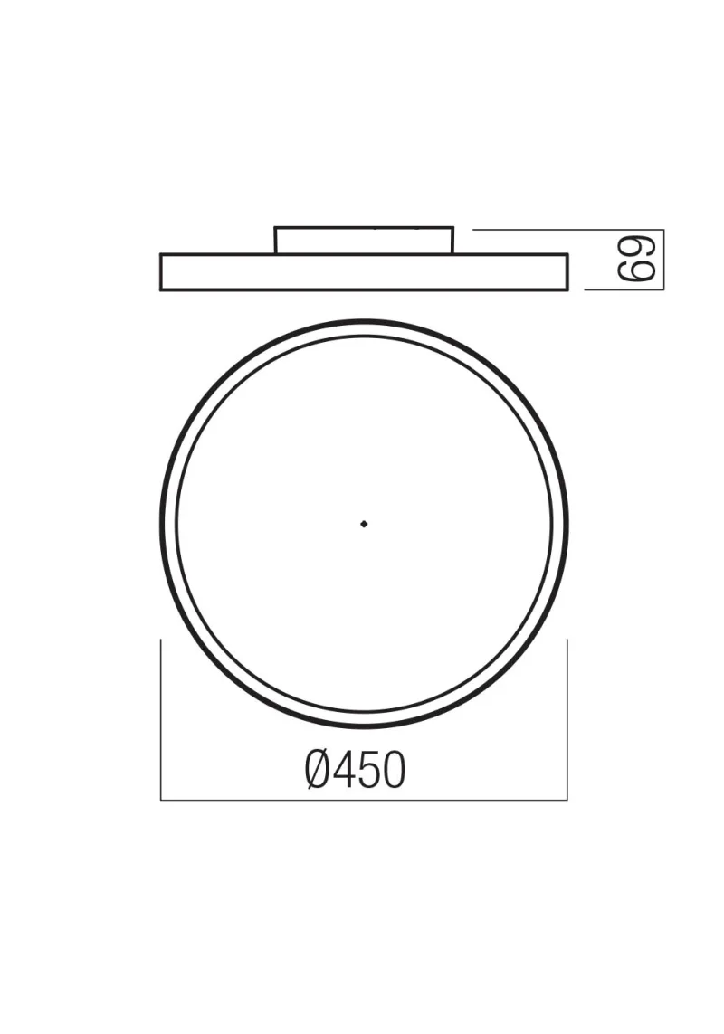 Dama 01-3750 – REDO LED ceiling light in matt black, 40W, 3000K, IP20