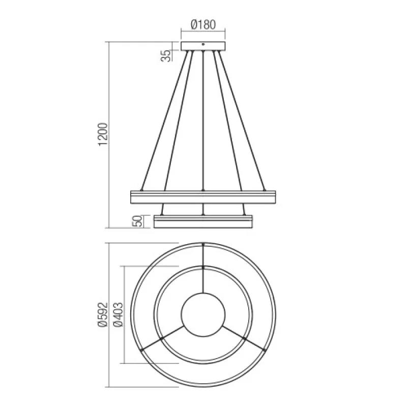 Valdis 01-3777 – Smarter LED pendant in matt white, 55W, 3000K, IP20