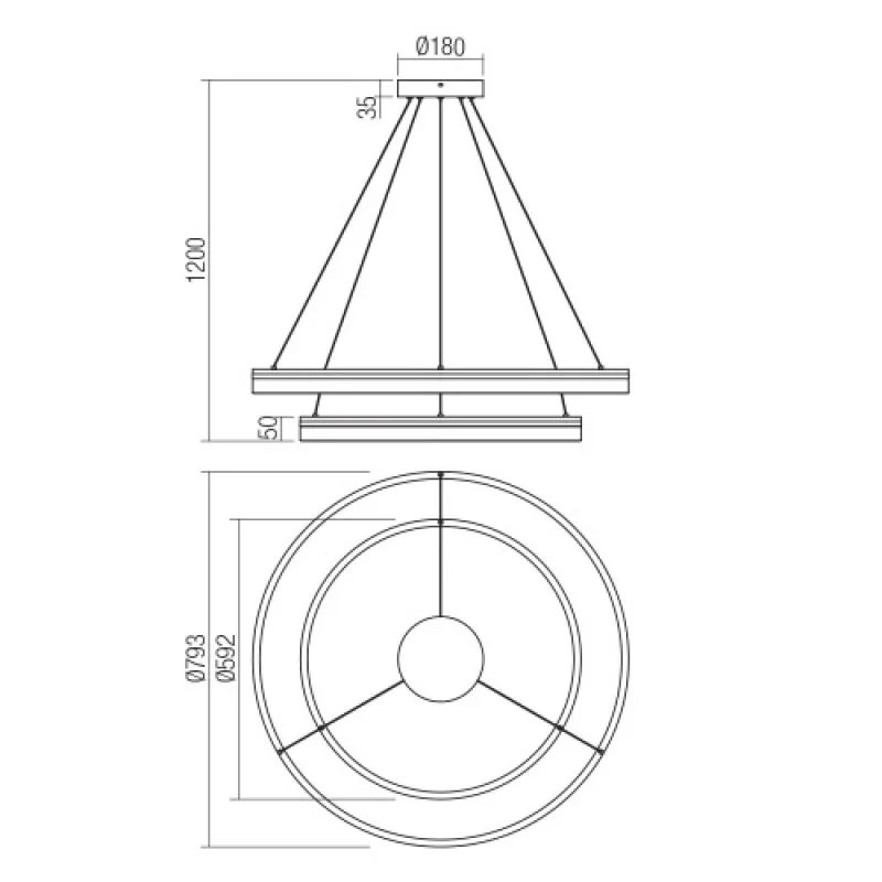 Valdis 01-3783 – Smarter LED pendant in matt white, 76W, 3000K, IP20