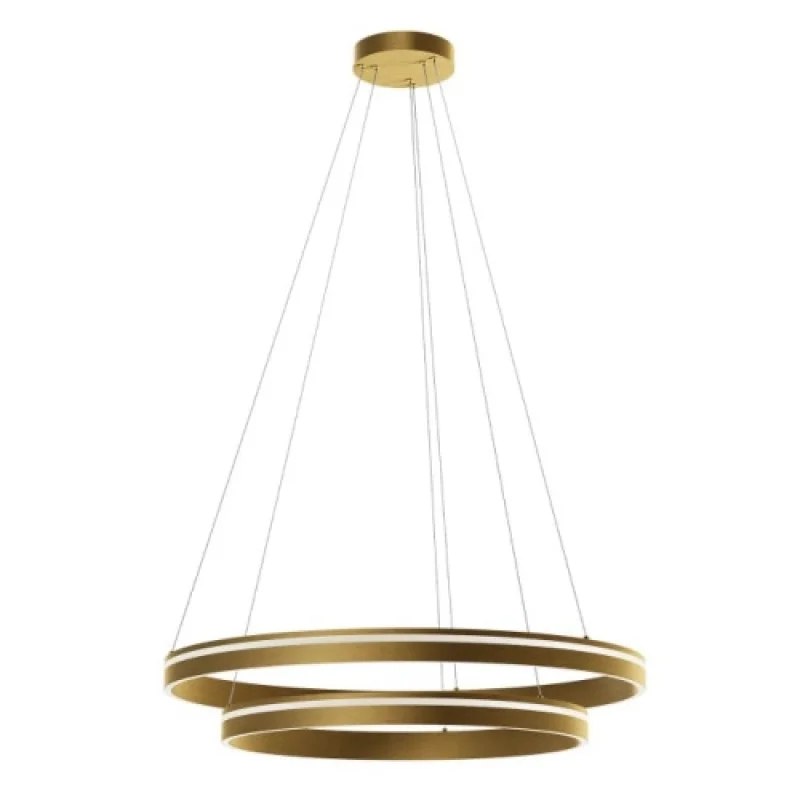 LED Pendants & Chandeliers Valdis 01-3784 – Smarter LED pendant in matt gold, 76W, 3000K, IP20