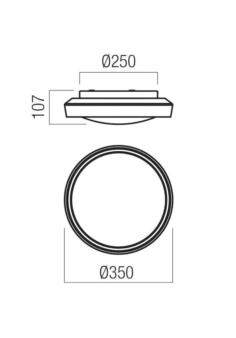 Arca 01-3796 – REDO LED плафон за баня в матово бял, 24W, 3000K, IP44