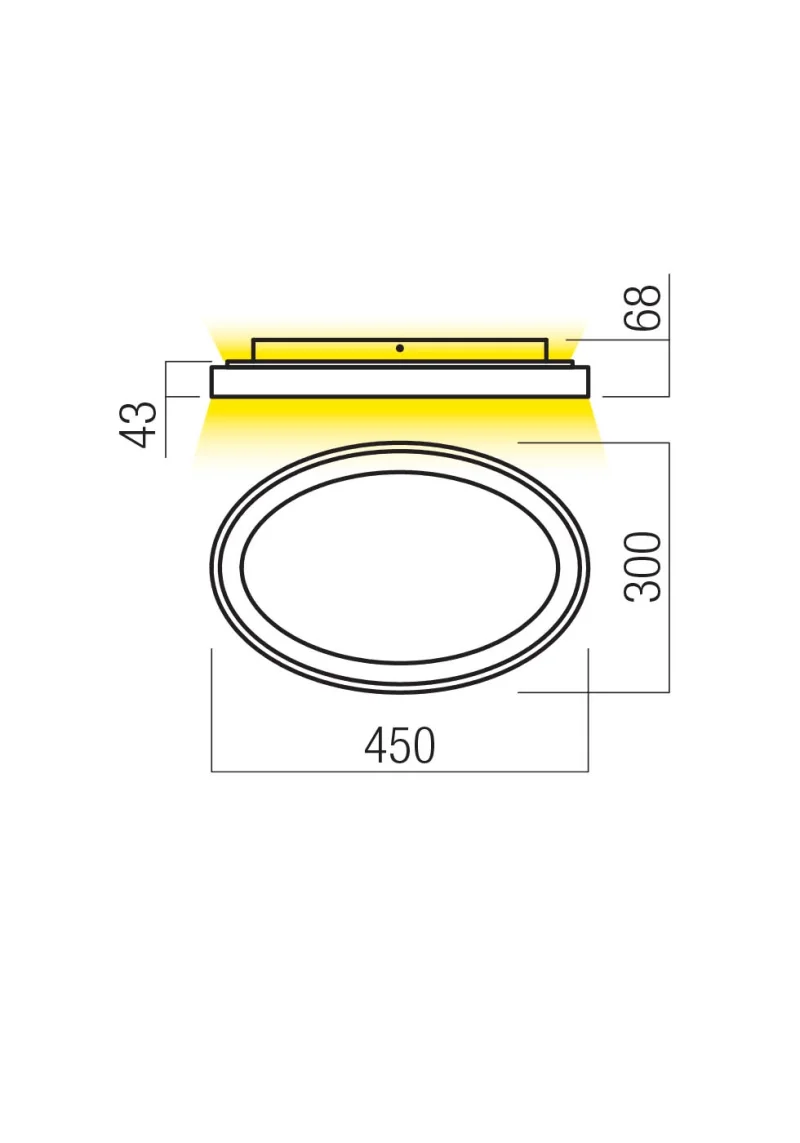 Nobu 01-3803 – REDO LED плафон в матово бял, 40W, 3000K, IP20