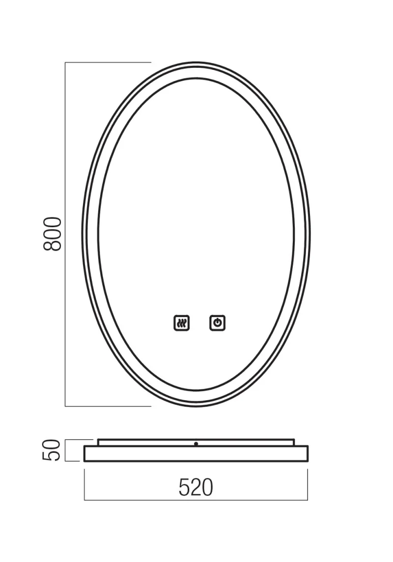 Vanity 01-3822 – REDO LED огледало за баня в матово златист, 36W, 3000K, IP44