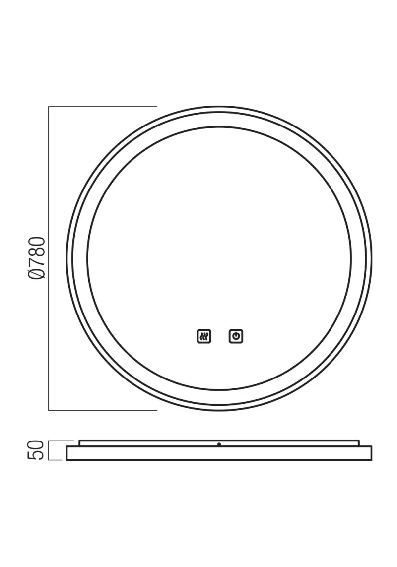 Vanity 01-3825 – REDO LED огледало за баня в матово златист, 48W, 3000K, IP44