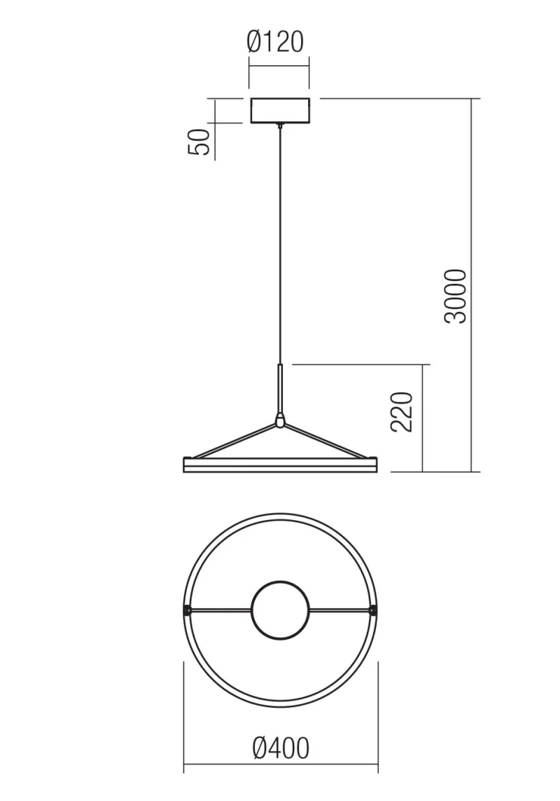 Orbit 01-3833 – REDO LED пендел в матово бял, 27W, 3000K, IP20