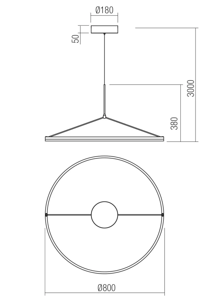 Orbit 01-3839 – REDO LED пендел в матово бял, 48W, 3000K, IP20
