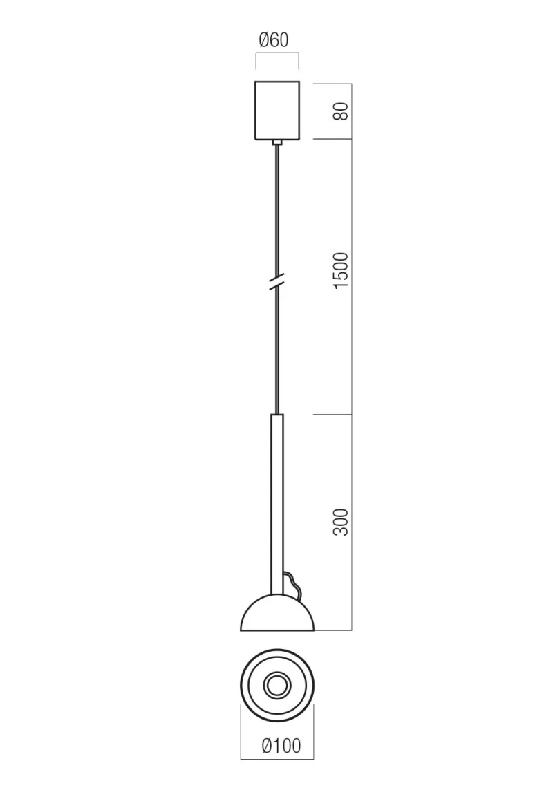 Raven 01-3846 – REDO LED pendant in matt black, 9W, 3000K, IP20