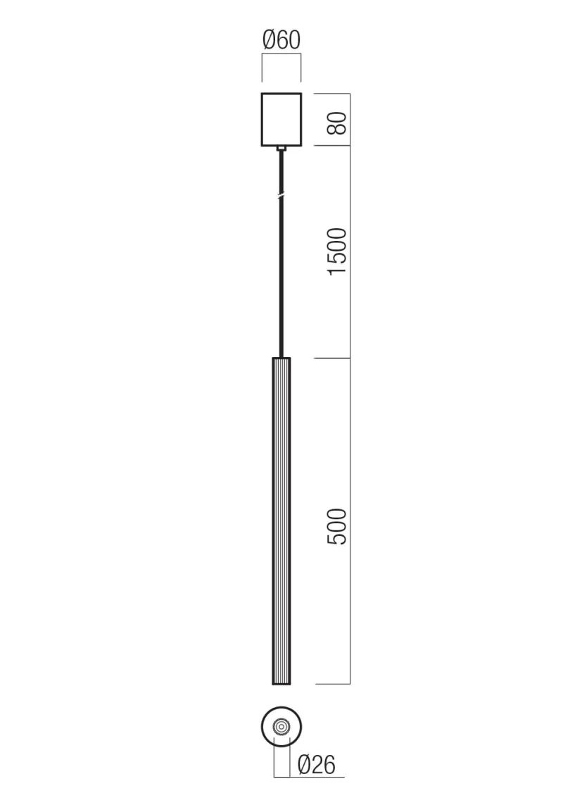 Nikos 01-3857 – REDO LED пендел в матово златист, 8W, 3000K, IP20