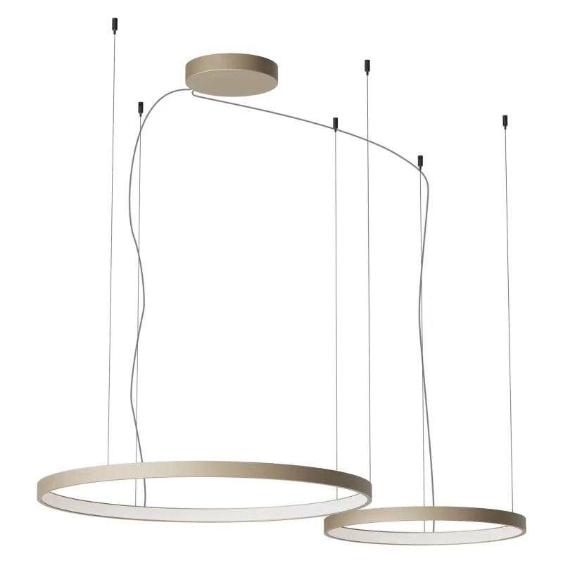 LED Pendants & Chandeliers Csrd220sc 01-3879 – REDO LED pendant in silver coffee, 98W, 2700K, IP20