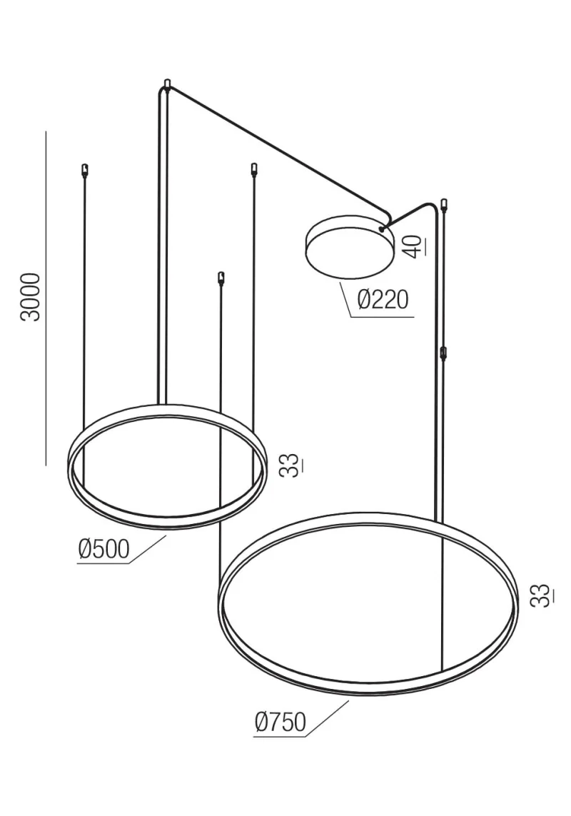 Csrd220fn 01-3880 – REDO LED pendant in nickel, 98W, 2700K, IP20