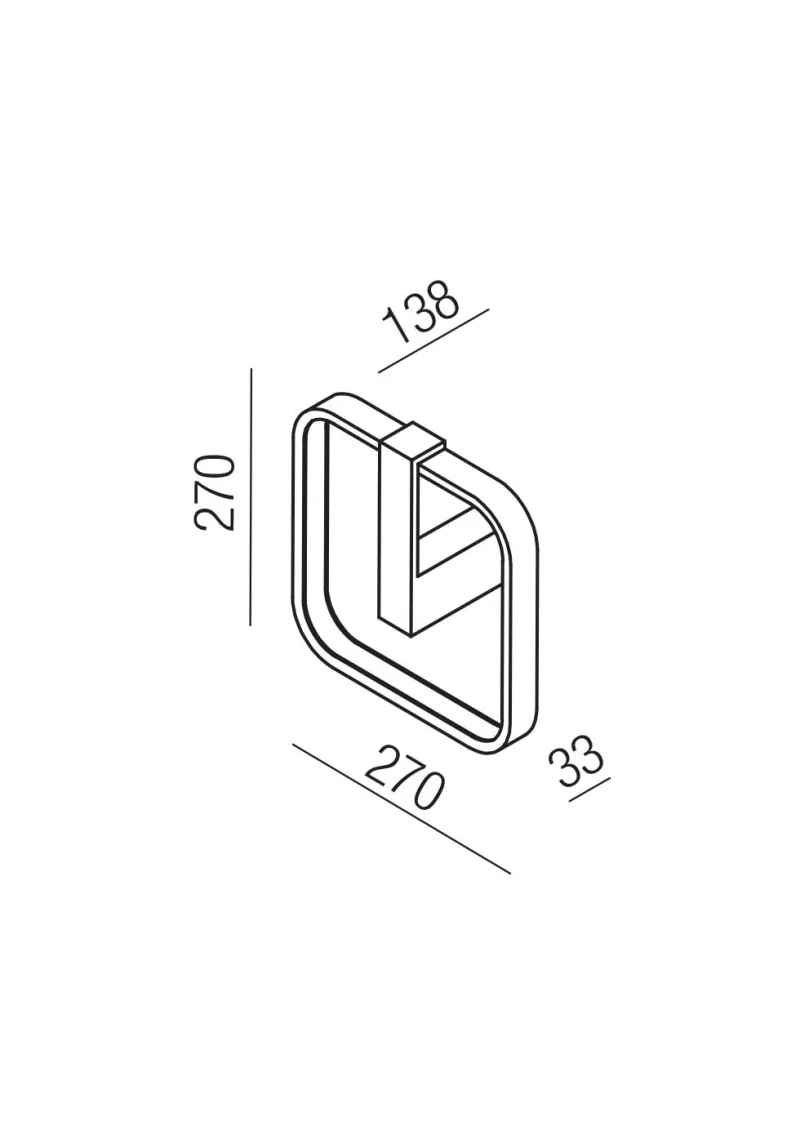 Orion 01-3887 – REDO LED аплик в сребристо кафе, 28W, 2700K, IP20
