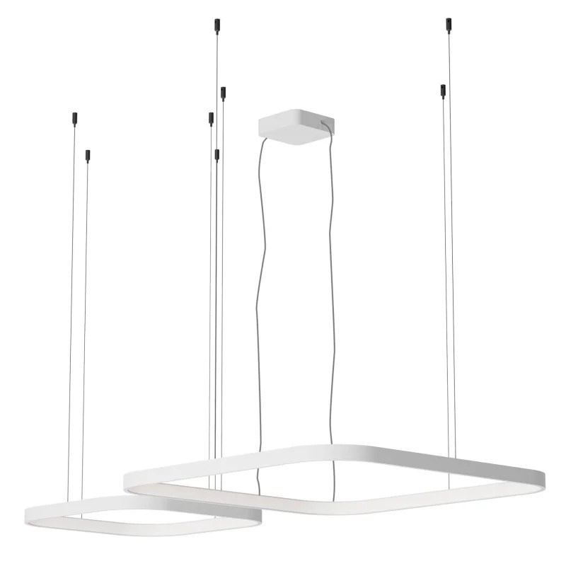 LED пендели и полилеи Cssq220wh 01-3898 – REDO LED пендел в матово бял, 96W, 2700K, IP20
