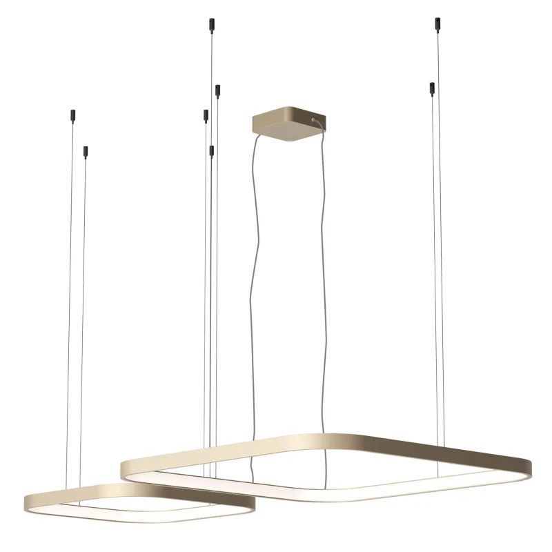 LED Pendants & Chandeliers Cssq220sc 01-3899 – REDO LED pendant in silver coffee, 96W, 2700K, IP20