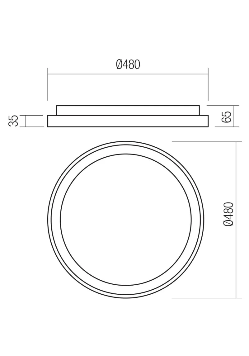 Iconic 01-3906 – REDO LED плафон в матово златист, 40W, 3000K, IP20