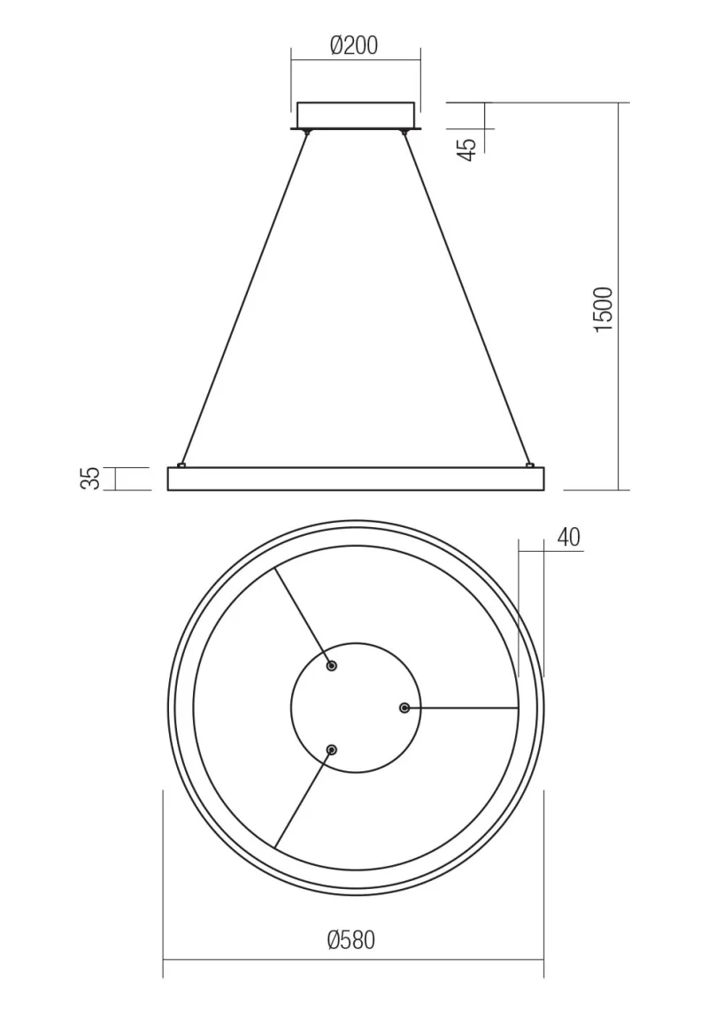 Iconic 01-3911 – REDO LED пендел в матово бял, 50W, 3000K, IP20