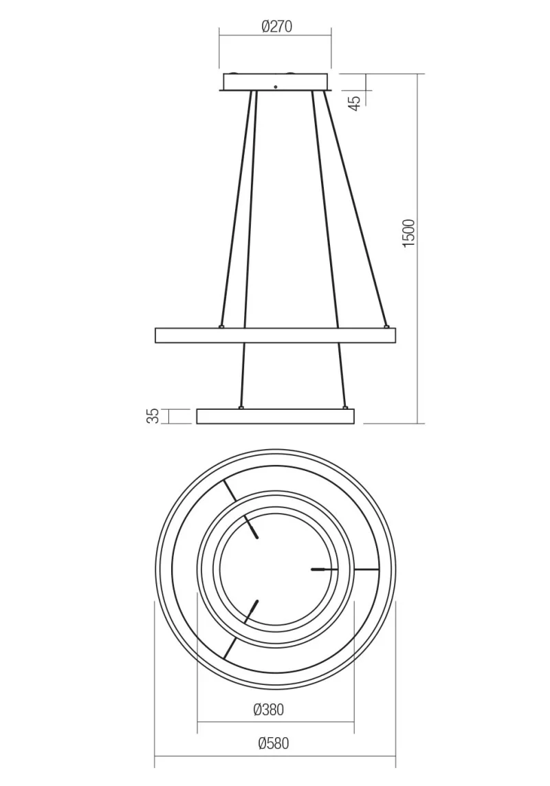 Iconic 01-3918 – REDO LED пендел в матово златист, 80W, 3000K, IP20