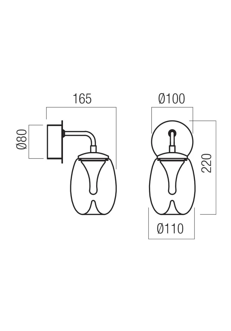 Drop 01-3923 – REDO LED wall light in chrome, 6W, 3000K, IP20