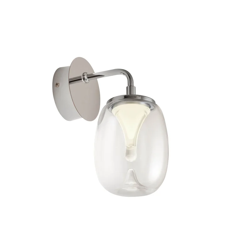 Wall Lights Drop 01-3923 – REDO LED wall light in chrome, 6W, 3000K, IP20