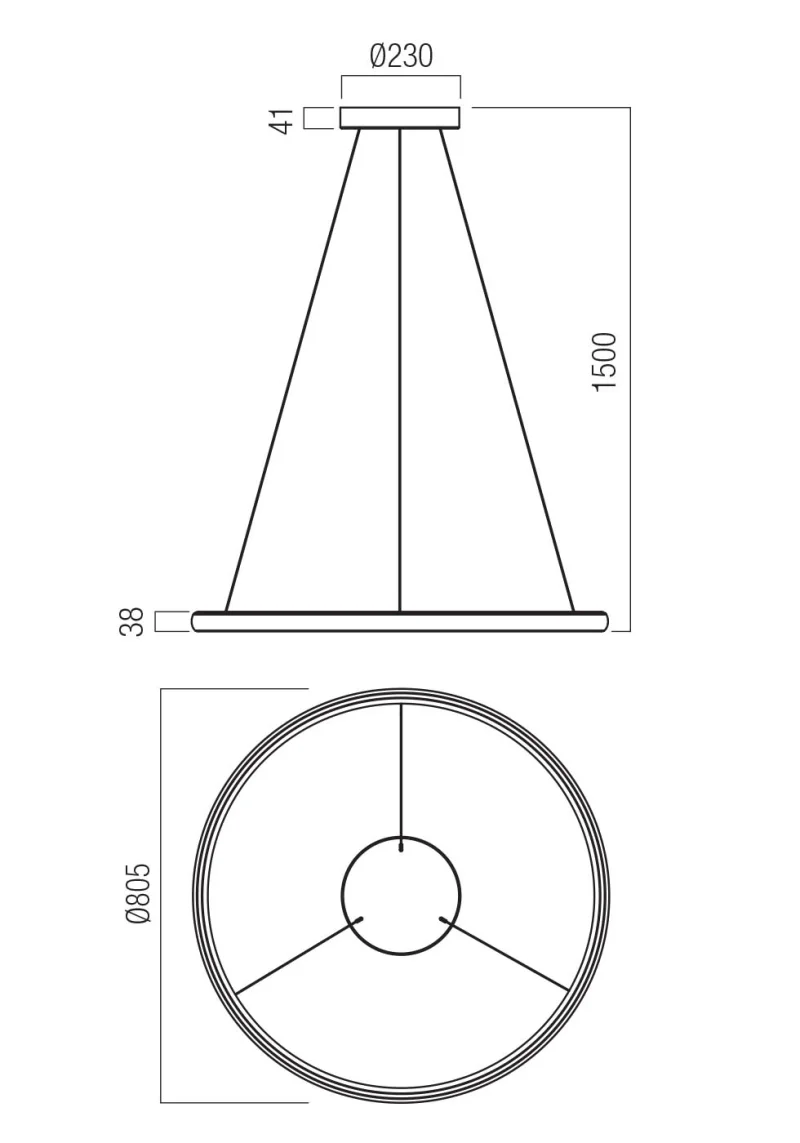 Vance 01-3939 – REDO LED pendant in white, 45W, 2700K, IP20
