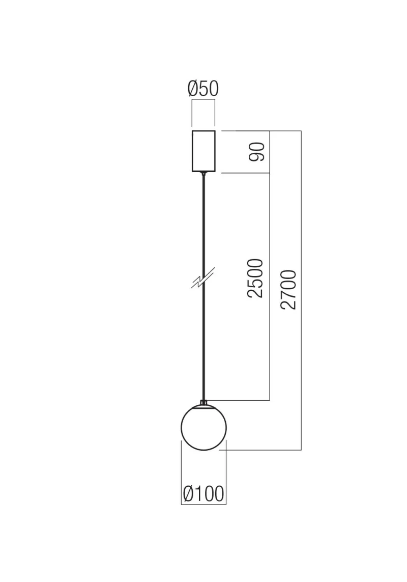 Irides 01-3961 – REDO LED pendant in matt black, 3W, 3000K, IP20