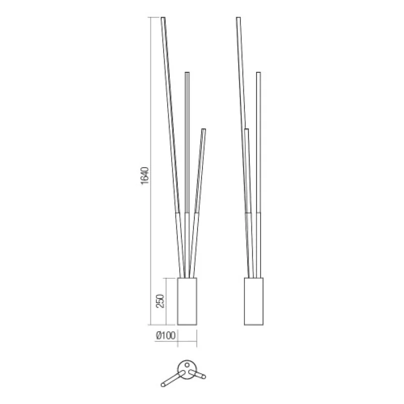 Herald 01-3977 – Smarter LED floor lamp in matt gold, 36W, 3000K, IP20