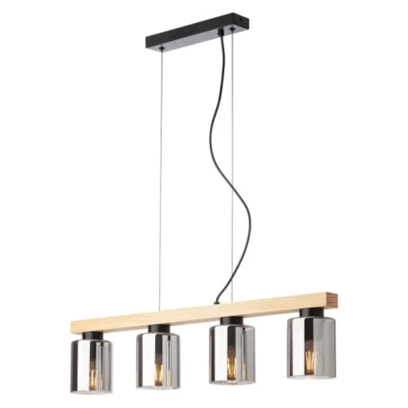 Pendant Lights Rotis 01-3986 – Smarter pendant in matt black, 4x15W, IP20