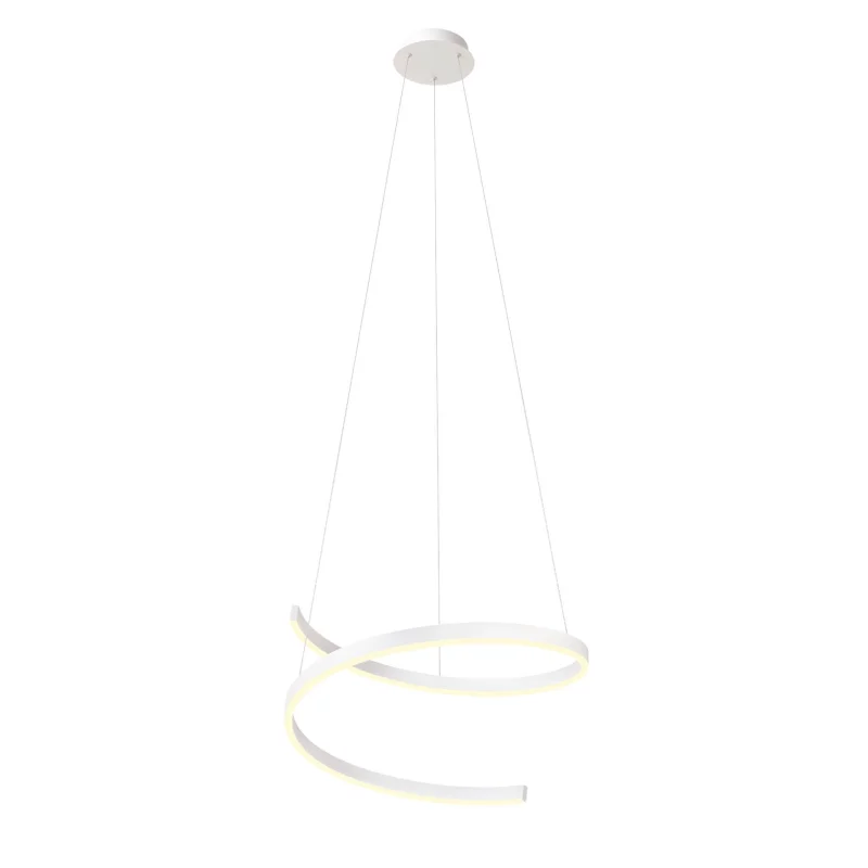 LED Pendants & Chandeliers Scroll 01-4013 – REDO LED pendant in matt white, 38W, 3000K, IP20