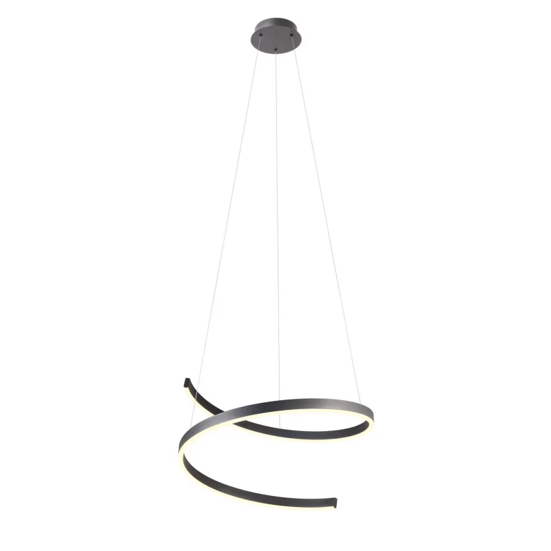 LED пендели и полилеи Scroll 01-4015 – REDO LED пендел в матово черен, 38W, 3000K, IP20