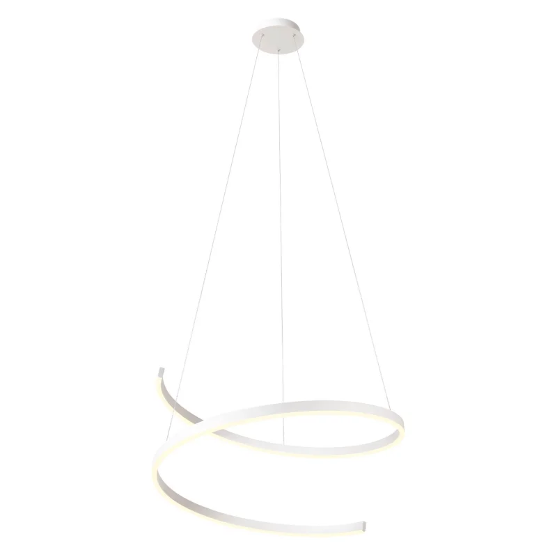 LED Pendants & Chandeliers Scroll 01-4016 – REDO LED pendant in matt white, 46W, 3000K, IP20