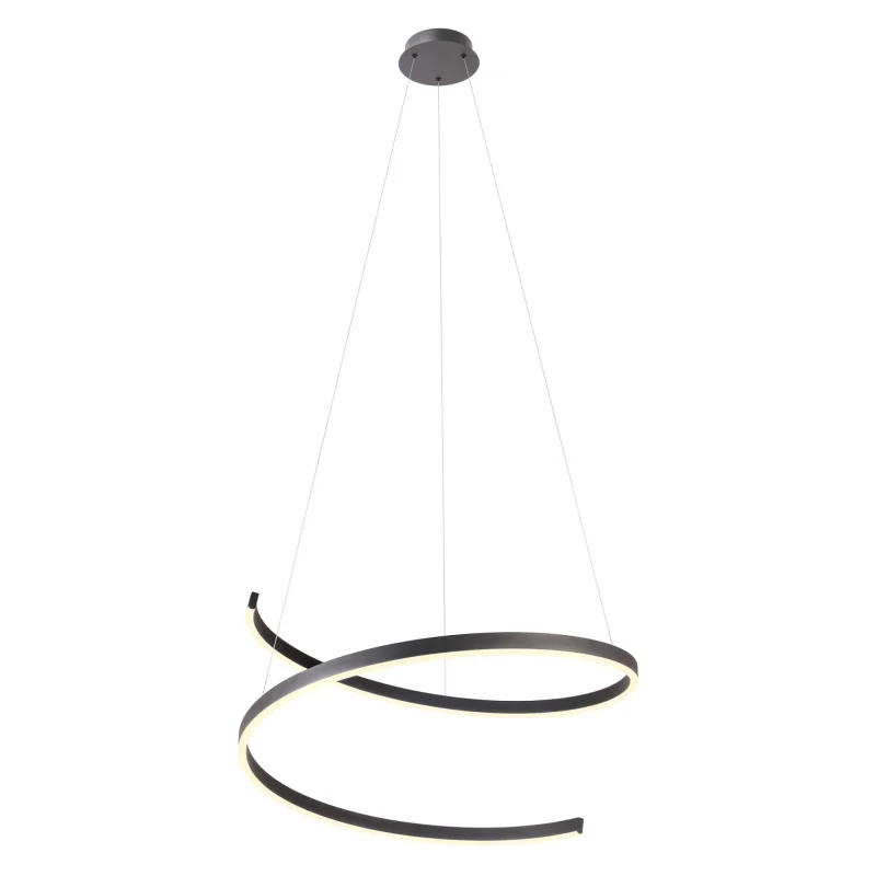 LED пендели и полилеи Scroll 01-4018 – REDO LED пендел в матово черен, 46W, 3000K, IP20