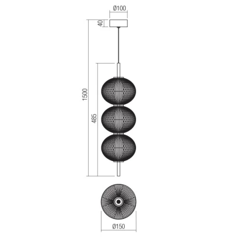 Ventura Su 01-4025 – Smarter LED пендел в матово черен, 20W, 3000K, IP20