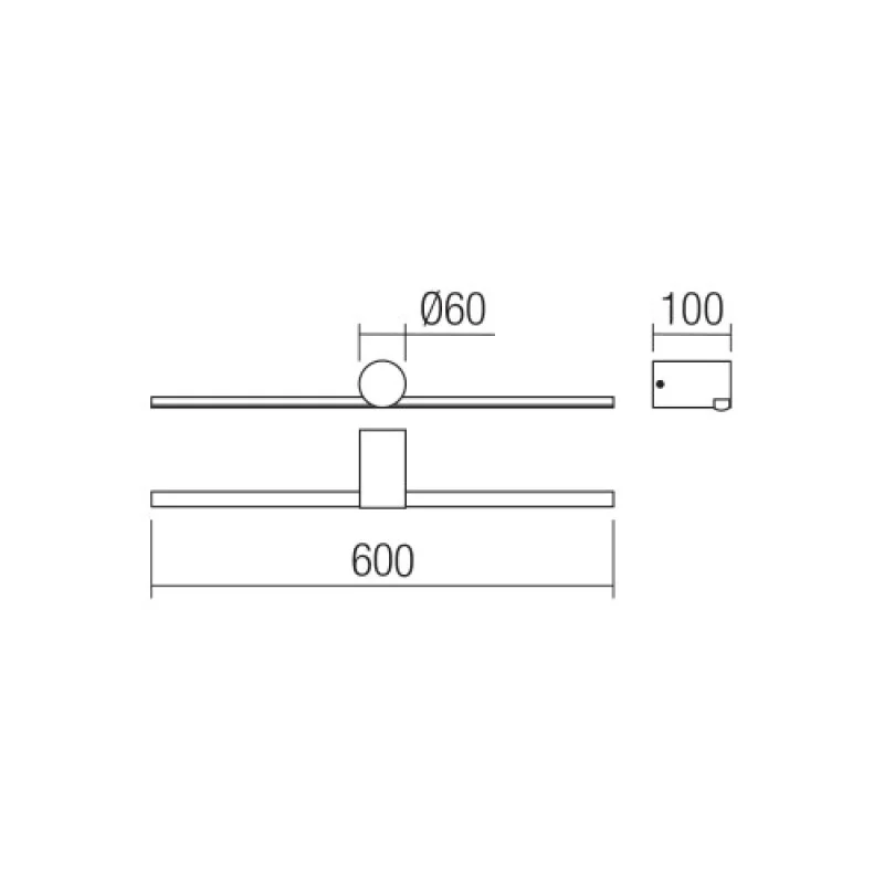 Row 01-4030 – Smarter LED аплик за баня в матово бял, 12W, 4000K, IP44