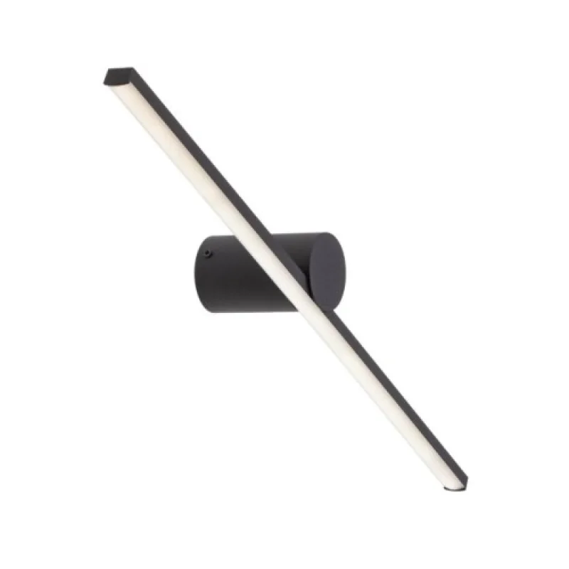 Bathroom Lighting Row 01-4031 – Smarter LED wall light for bathroom in matt black, 12W, 3000K, IP44
