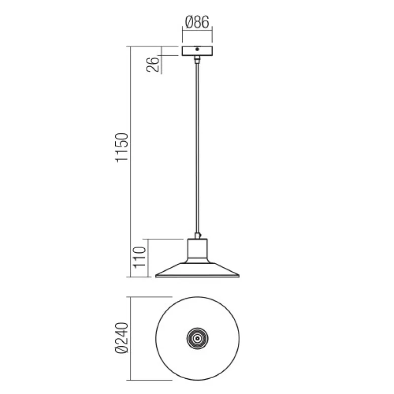 Fresno 01-4054 – Smarter пендел в матово черен, 1x42W, IP20