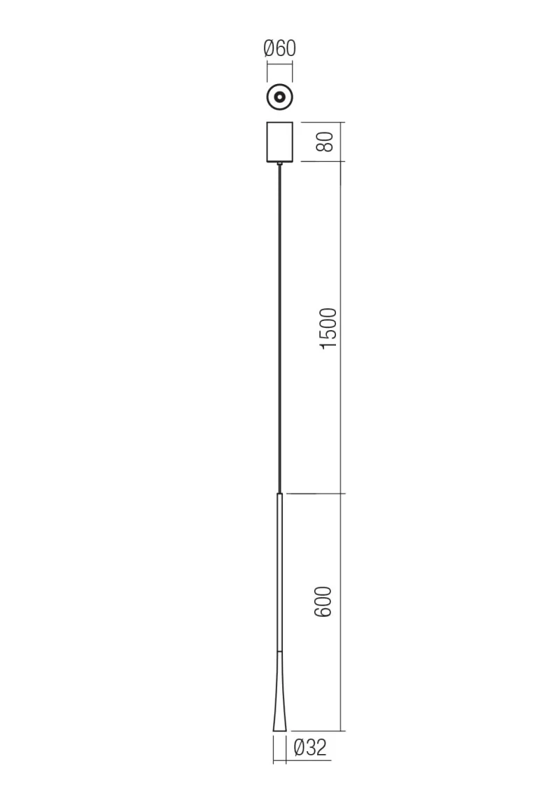 Ito 01-4117 – REDO LED пендел в матово черен, 6.2W, 2700K, IP20